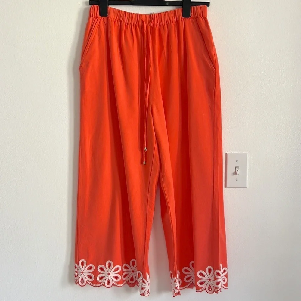 Free People Amina Coord Matching Set Embroidered Tie Front NWT